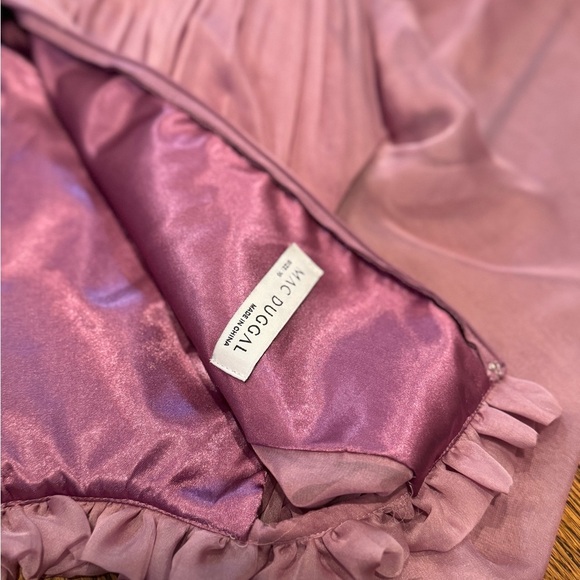 Mac Duggal Purple Smocked Chiffon Illusion Tiered Gown Size 16 - Picture 13 of 13